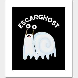 Escarghost Funny French Ghost Snail Pun Posters and Art